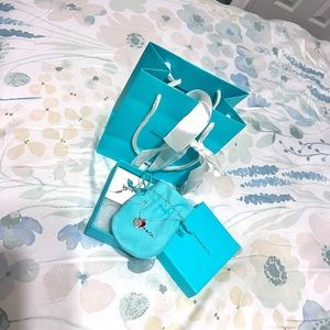 Authentic tiffany&co heart pendant in silver , Tiffany red mini..SOLD